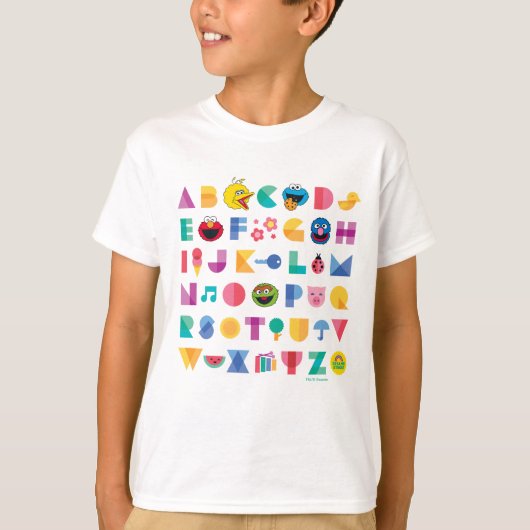 Sesamstraat Alphabet T-shirt (Voorkant)