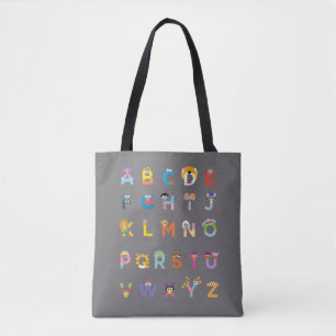  Sesamstraat Alphabet Tote Bag