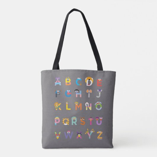  Sesamstraat Alphabet Tote Bag (Achterkant)