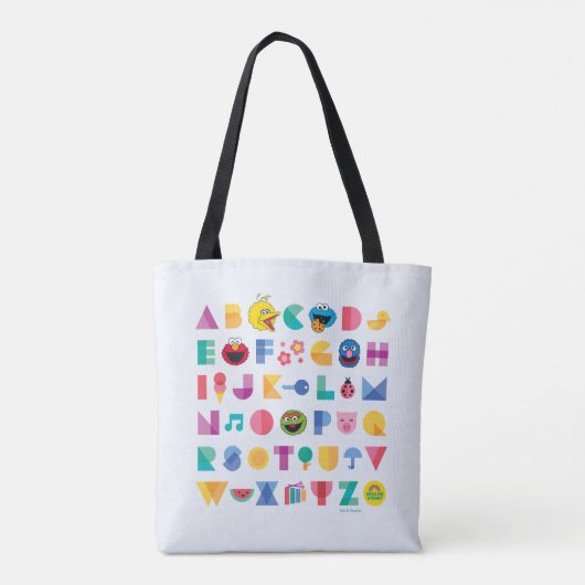 Sesamstraat Alphabet Tote Bag (Achterkant)