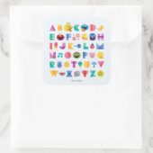 Sesamstraat Alphabet Vierkante Sticker (Tas)