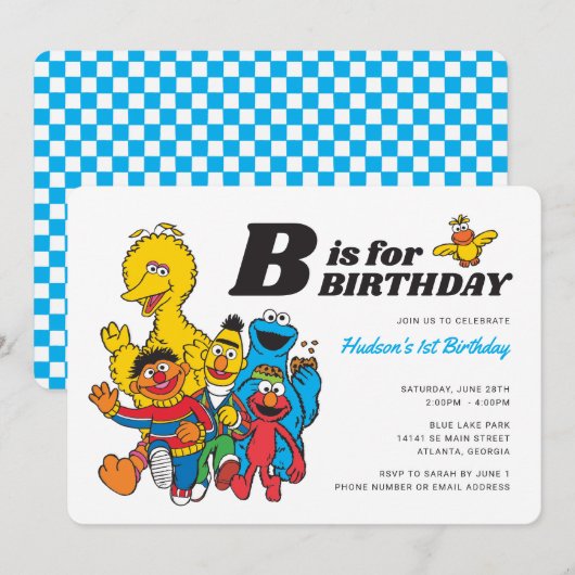 Sesamstraat | B is bestemd voor de vogeljongen Kaart (Voorkant / Achterkant)