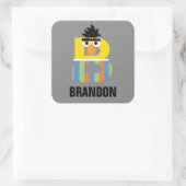 Sesamstraat | B is voor Bert Vierkante Sticker (Tas)