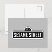 Sesamstraat | B&W Logo Briefkaart (Voorkant / Achterkant)