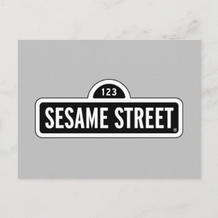 Sesamstraat   B&W Logo Briefkaart
