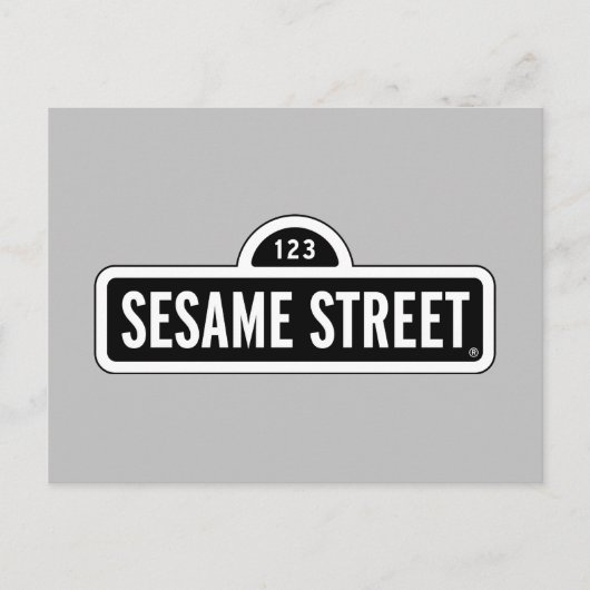 Sesamstraat | B&W Logo Briefkaart (Voorkant)