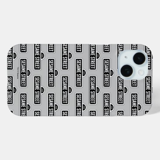 Sesamstraat | B&W Logo Case-Mate iPhone Case (Achterkant (horizontaal))
