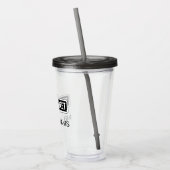 Sesamstraat | B&W Logo | Jouw namen toevoegen Acryl Drinkbeker (Links)