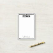 Sesamstraat | B&W Logo | Jouw namen toevoegen Post-it® Notes (Op bureau)