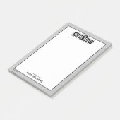 Sesamstraat | B&W Logo | Jouw namen toevoegen Post-it® Notes (Schuin)
