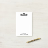 Sesamstraat | B&W Logo | Jouw namen toevoegen Post-it® Notes (Op bureau)