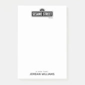 Sesamstraat | B&W Logo | Jouw namen toevoegen Post-it® Notes (Voorkant)