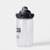 Sesamstraat | B&W Logo | Jouw namen toevoegen Waterfles (Achterkant)