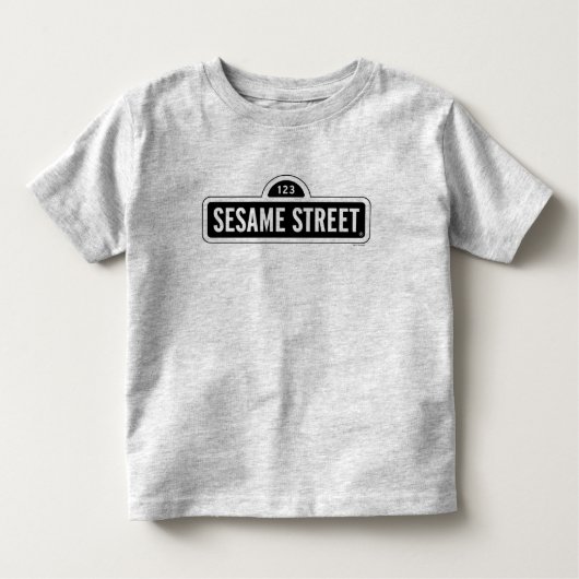 Sesamstraat | B&W Logo Kinder Shirts (Voorkant)