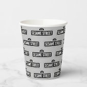 Sesamstraat | B&W Logo Papieren Bekers (Links)