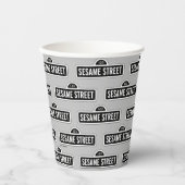 Sesamstraat | B&W Logo Papieren Bekers (Voorkant)