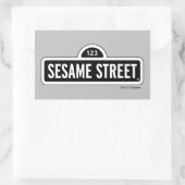 Sesamstraat | B&W Logo Rechthoekige Sticker (Tas)