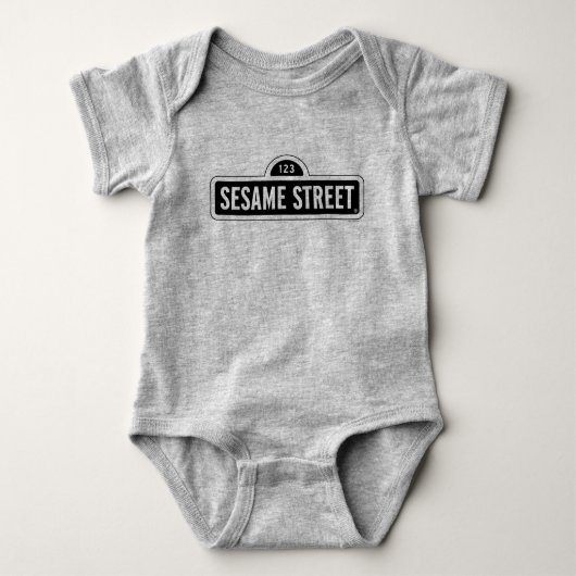 Sesamstraat | B&W Logo Romper (Voorkant)