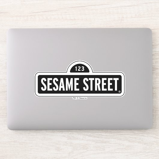 Sesamstraat | B&W Logo Sticker (Computer)