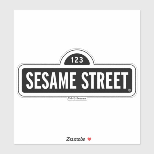 Sesamstraat | B&W Logo Sticker (Vel)