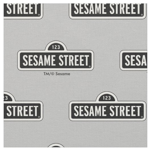 Sesamstraat | B&W Logo Stof (Close Up)