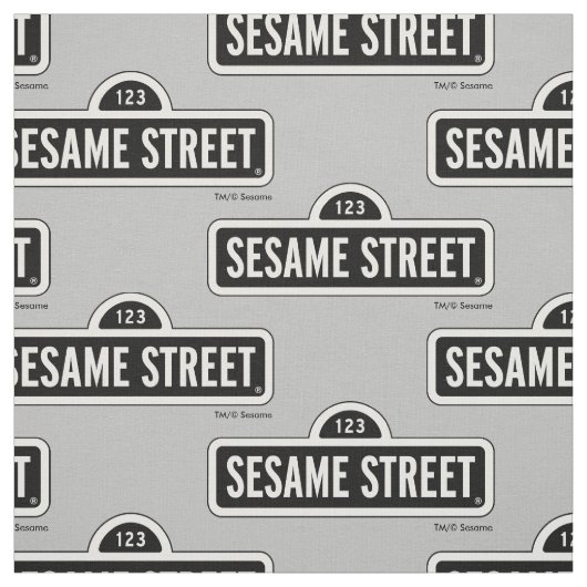 Sesamstraat | B&W Logo Stof (Swatch)