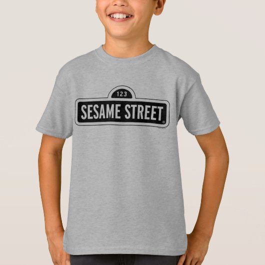 Sesamstraat | B&W Logo T-shirt (Voorkant)