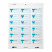 Sesamstraat | Baby Cookie Monster Etiket (Full Sheet)