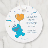 Sesamstraat | Baby shower Koekjesmonster Bedankjes Labels (Achterkant)