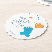 Sesamstraat | Baby shower Koekjesmonster Kartonnen Onderzetters (Gekanteld)