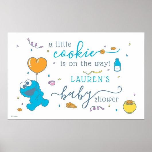 Sesamstraat | Baby shower Koekjesmonster Poster (Voorkant)