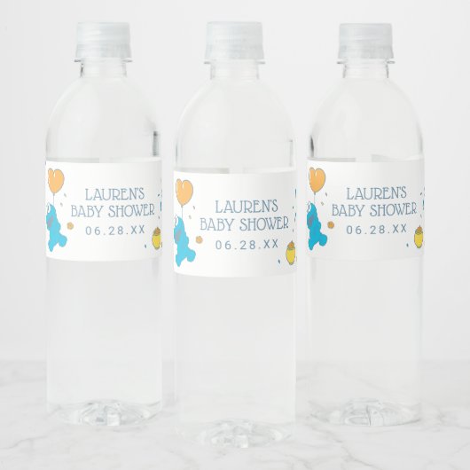 Sesamstraat | Baby shower Koekjesmonster Waterfles Etiket (Flessen)