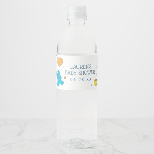 Sesamstraat | Baby shower Koekjesmonster Waterfles Etiket (Voorkant)