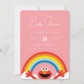 Sesamstraat | Baby shower van Elmo Rainbow Girl Kaart (Voorkant)
