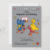 Sesamstraat basketbal verjaardag kaart (Voorkant)