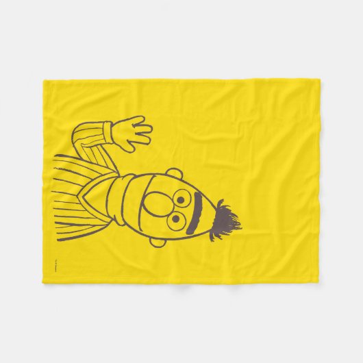 Sesamstraat | Bert Bright Fleece Deken (Voorkant (Horizontaal))