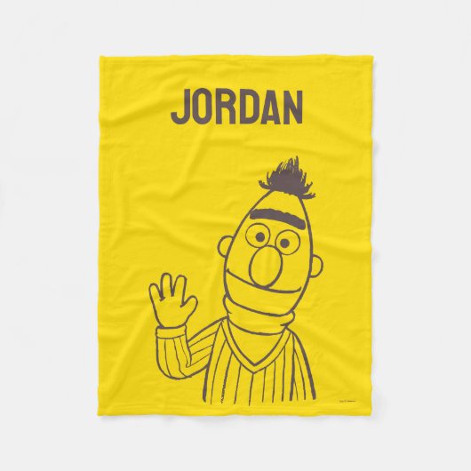 Sesamstraat | Bert Bright | Jouw namen toevoegen Fleece Deken (Voorkant)