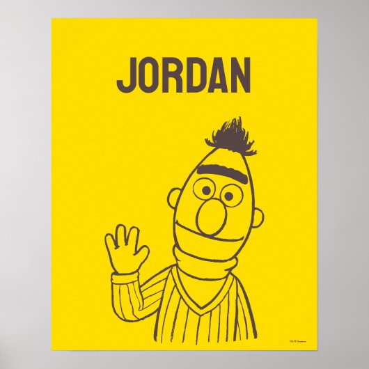 Sesamstraat | Bert Bright | Jouw namen toevoegen Poster (Voorkant)