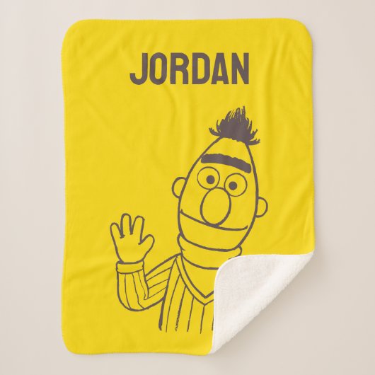 Sesamstraat | Bert Bright | Jouw namen toevoegen Sherpa Deken (Voorkant)