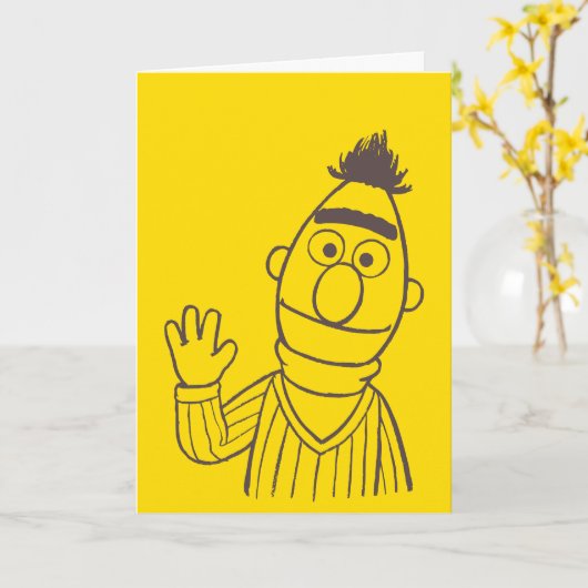 Sesamstraat | Bert Bright Kaart (Gele Bloem)