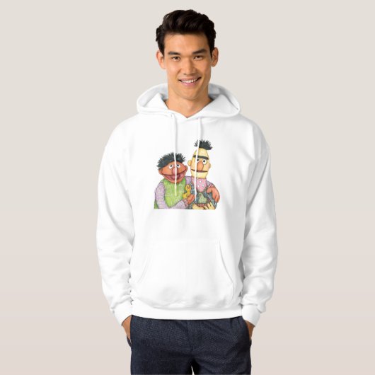 Sesamstraat Bert en Ernie Waterverf Hoodie (Voorkant volledig)