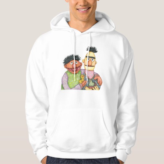 Sesamstraat Bert en Ernie Waterverf Hoodie (Voorkant)