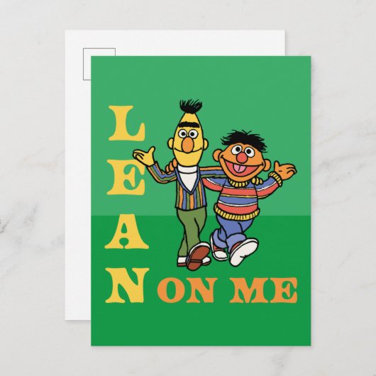 Sesamstraat | Bert & Ernie Lean op Mij Briefkaart (Voorkant / Achterkant)