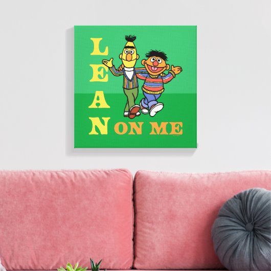 Sesamstraat | Bert & Ernie Lean op Mij Canvas Afdruk (Insitu (Woonkamer))