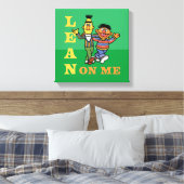 Sesamstraat | Bert & Ernie Lean op Mij Canvas Afdruk (Insitu (Slaapkamer))