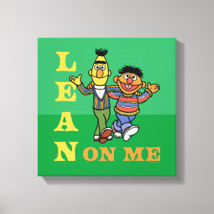 Sesamstraat   Bert & Ernie Lean op Mij Canvas Afdruk