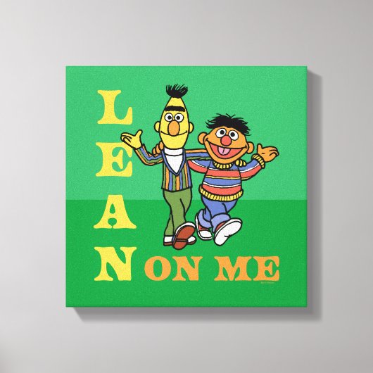 Sesamstraat | Bert & Ernie Lean op Mij Canvas Afdruk (Voorkant)