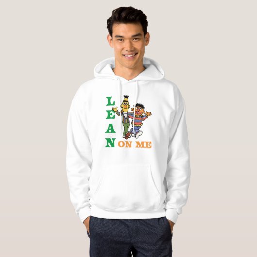 Sesamstraat | Bert & Ernie Lean op Mij Hoodie (Voorkant volledig)