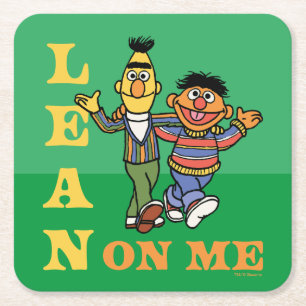 Sesamstraat Bert & Ernie Lean op Mij Kartonnen Onderzetters
