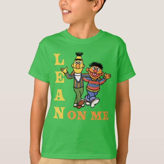 Sesamstraat | Bert & Ernie Lean op Mij T-shirt (Voorkant)